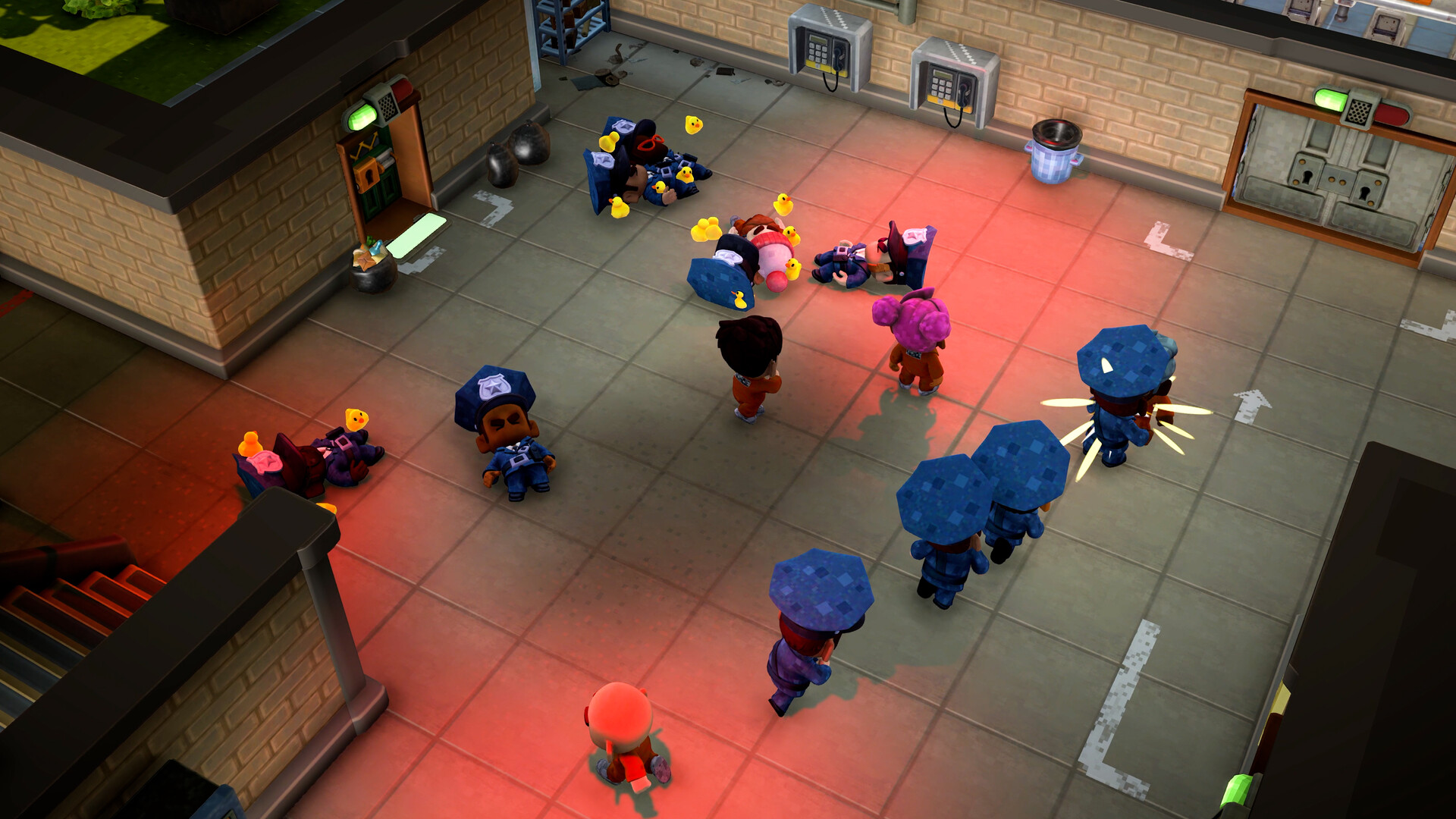 Steam store screenshot of a stylized prison cell and an item menu